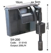 Dophin SH-200 (KW) навесной фильтр (водопад), внешняя помпа и префильтр,2.8 вт,150л./ч.,с регулятором (kw-510143)