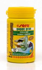 Sera guppy Gran (Sera гуппи гран) гранулы 250 мл - мягкие микрогранулы растительного происхождения для гуппи (s-0711)