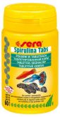Sera Spirulina Tabs (Sera спирулина табс) 100мл (100 таб.) -  растительные таблетки со спирулиной, для растительноядных рыб,  могут прилепляться к стеклу (s-0940)